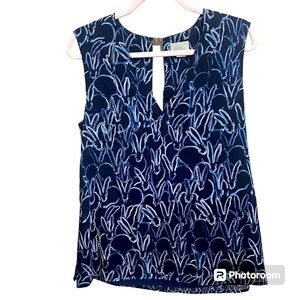 GREY Jason Wu sleeveless blouse rabbit print size 6
